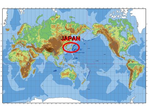 japan location on world map